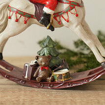 クリスマスツリー 飾り付け オーナメント 北欧 KAEMINGK アンティーク レトロ 木馬に乗ったサンタクロース_画像3