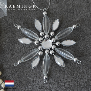  Christmas tree decoration ornament KAEMINGK snow flakes jewel snow. crystal 12 person direction [2] 1 piece insertion [020552]