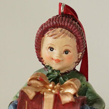 クリスマスツリー 飾り付け オーナメント 北欧 KAEMINGK 北欧 アンティーク レトロ プレゼントを持った赤い帽子の子供 [1]_画像2
