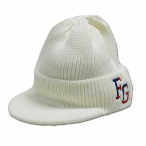 【フィッチェ ゴルフ】メンズ ニットキャップ 白 229601-05 FICCE GOLF ゴルフ カジュアル ニット帽 おしゃれ かっこいい @