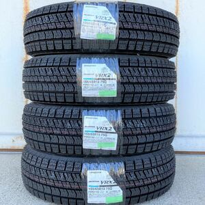 新品 4本セット (KY0001.8) 155/65R14 75Q BRIDGESTONE BLIZZAK VRX2 スタッドレスタイヤ 2022年 N-WGN デイズ モコ AZワゴン 155/65/14