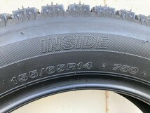 新品 4本セット (KY0001.8) 155/65R14 75Q BRIDGESTONE BLIZZAK VRX2 スタッドレスタイヤ 2022年 N-WGN デイズ モコ AZワゴン 155/65/14_画像4