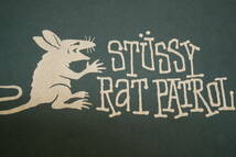 激レア ビンテージ OLD STUSSY オールド ステューシー RAT PATROL 黒タグ ８０’s 長袖Tシャツ グリーン サイズXL MADE IN USA_画像4
