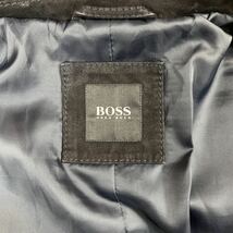 極美品!!現行タグ!!ヒューゴボス『魅惑の逸品』HUGO BOSS レザージャケット テーラード スウェード ゴートレザー山羊革 Lサイズ　ブラック_画像9