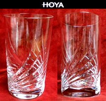 売切 HOYA クリスタル グラス 容量:240cc 2客組 日本製 取説付 未使用品 A/F、寸法φ上64/下55×H113mm、重量250ｇ、口元厚1.4mm、底厚13mm_画像6