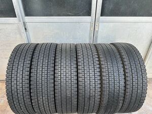 DUNLOP 225/80R17.5 123/122LT DECTES SP001 スタッドレス6本セット、2019年、8.54mm〜9.85mm