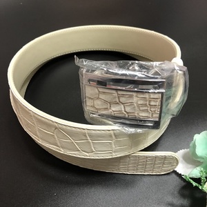 [ free shipping ] genuine article guarantee * rare car m crocodile belt himalaya white B14