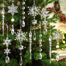 クリスマスツリー 飾り 透明アイスストラップ ツリーストラップパーティー　20個セット　R612_画像1