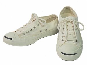 富士屋◆1円スタート◆マーガレットハウエル×コンバース MARGARET HOWELL×CONVERSE ジャックパーセル キャンバス スニーカー 白 24.5cm