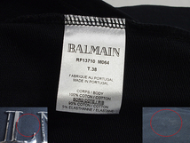 富士屋 ◆ バルマン BALMAIN センターロゴ 長袖スウェット RF13710-M64 ブラック/黒 レディーストップス_画像3