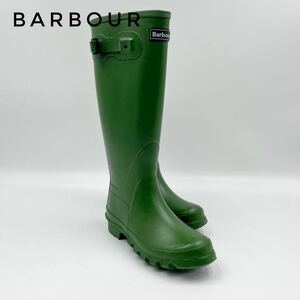 ☆新品未使用☆Barbour 靴 シューズ レインブーツ 長靴 緑 グリーン