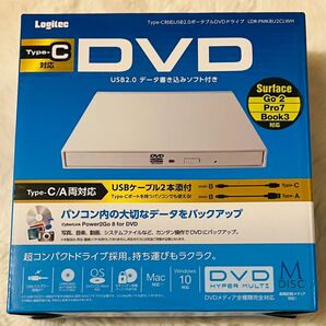 Logitec ロジテック DVDドライブ USB2.0 TypeCAケーブル付