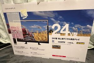 テレビTV 24V型 GRANPLE 箱 リモコン 説明書 付属品付き B-CAS付き 地上波デジタル液晶テレビ