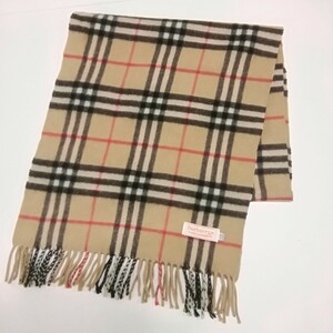 Burberrys バーバリー マフラー ストール 茶系 ノバチェック柄 PURE CASHMERE 