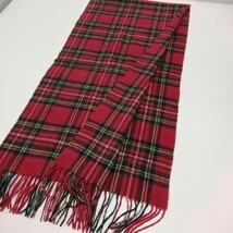 TWEEDMILL ツイードミル マフラー ストール レッド系 チェック柄 毛 イギリス製_画像5