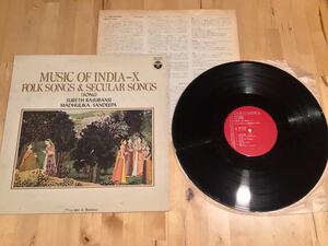 【LP】MUSIC OF INDIA X FOLK SONGS & SECULAR SONGS インド音楽の世界10 民謡と世俗歌曲(XMS-240-N) / 田辺秀雄 / 74年4月盤