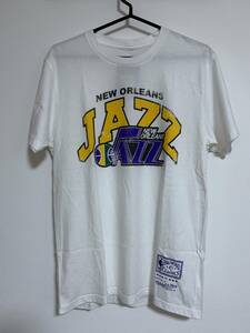 送料込! Mitchell & Ness（ミッチェルアンドネス） NBA New Orleans Jazz( ニューオーリンズ・ジャズ ) Tシャツ Size:S