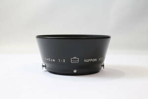 【希少/良品】ニコン Nikon メタル レンズフード 5cm F2 NIPPON KOGAKU 50mm F2 Sマウント 等 富士山マーク (P201)