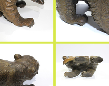 木彫り熊 北海道 民芸品/工芸品 熊の木彫り 置物　クマ くま 木彫　熊　中古 ya0634_画像9