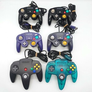 Nintendo GAMECUBE 64 ニンテンドー ゲームキューブ ロクヨン 純正 コントローラー ゲーム 周辺機器 レトロ ジャンク セット tp-23x1117