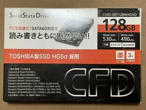 【未使用品】CFD TOSHIBA製SSD CSSD-S6T128NHG5Q 128GB 2.5インチ 内蔵SSD MLC NAND