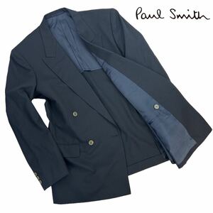 美品 Paul Smith LONDON ポールスミス ロンドン 4B ダブルプレストジャケット サイズL ネイビー 紺ブレ クラシック 日本製 人気 名作 A2877