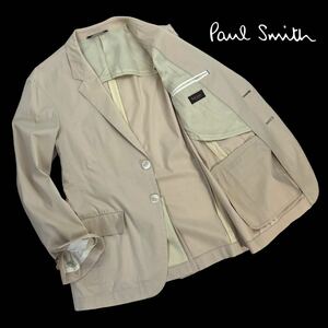 美品 Paul Smith COLLECTION ポールスミス コレクション 2Bテーラードジャケット サイズL ベージュ 日本製 襟.襟裏.袖に薄ら汚れ有 A2878