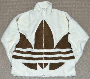 adidas・ORIGINALS U SHERPA JACKET BIG TRF アディダス オリジナルス シェルパ ジャケット ビッグトレフォイル・2XL（XO）サイズ・新品