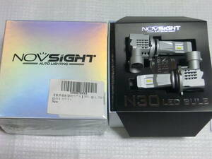 NOVSIGHT HB3 led ハイビーム用 ledヘッドライト バイク/車用 55ｗ 10000LM 6500K DC9-32V 無極性 高品質LEDチップ搭載 冷却ファン付 