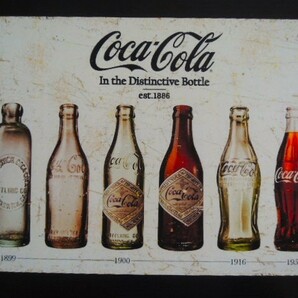 A4 額付き ポスター Coca-Cola コカコーラ レトロ ボトル アート 額装済み フォトフレーム 