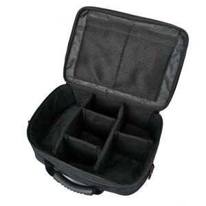 新品未使用　ブラック　黒色　仕切り調整可　簡単収納　ショルダーバッグ　リールポーチ ケース 　カバン　アウトドア　収納バッグ