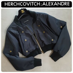 ◆HERCHCOVITCH;ALEXANDRE◆ショート丈/MA-1/ジップアップ/中綿ブルゾン/変形デザイン★ヘルコビッチ アレキサンドレ★