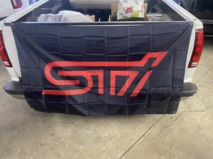 STI Logos bar black flag flag banner Vintage garage american signboard poster ornament factory length some 90 x width some 150 through . hole 4.