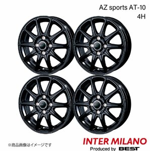 INTER MILANO/インターミラノ AZ sports AT-10 アクア 10系 純正タイヤ:185/60R16 ホイール 4本 【16×6.0J 4-100 INSET43 ブラック】