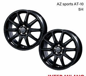 INTER MILANO/インターミラノ AZ sports AT-10 ノア 80系 純正タイヤ:205/60R16 ホイール 2本 【16×6.5J 5-114.3 INSET53 ブラック】