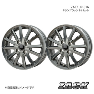 ZACK JP-016 カローラ 120系 純正/推奨タイヤサイズ:175/70-14 アルミホイール2本セット 【14×5.5J 4-100 +45 チタンブラック】