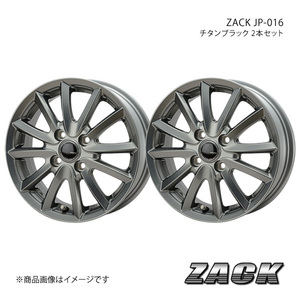 ZACK JP-016 ムーヴ/ムーヴカスタム L175S/L185S アルミホイール2本セット 【13×4.0B 4-100 +45 チタンブラック】