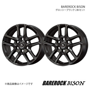 BAREROCK BISON キャラバン 25系 アルミホイール2本セット 【15×6.0J 6-139.7 +45 グロッシーブラック】