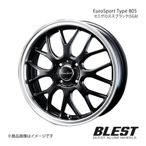 EuroSport Type 805 ムーヴカスタム L175/185 アルミホイール 1本 【15×5.0J 4-100 +45 セミグロススブラック(SGB)】