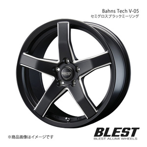 Bahns Tech V-05 ウィッシュ 20系 アルミホイール 1本 【18×7.0J 5-100 +50 セミグロスブラックミーリング】