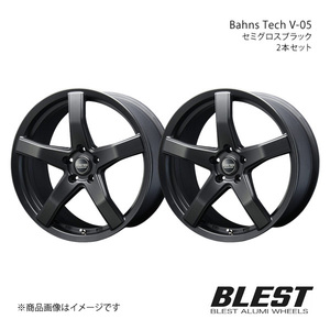 Bahns Tech V-05 ステップワゴン RK5/6 アルミホイール 2本セット 【18×7.0J 5-114.3 +50 セミグロスブラック】