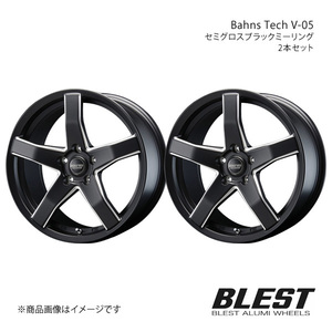 Bahns Tech V-05 レガシィアウトバック BR アルミホイール 2本セット 【18×7.0J 5-100 +50 セミグロスブラックミーリング】