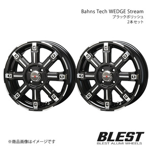 Bahns Tech WEDGE Stream ピノ 24 アルミホイール 2本セット 【15×5.0J 4-100 +45 ブラックポリッシュ】