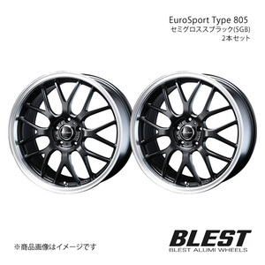 EuroSport Type 805 カローラフィールダー 140系 アルミホイール 2本セット 【16×6.0J 4-100 +40 セミグロススブラック(SGB)】