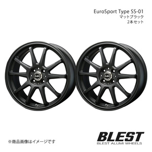 EuroSport Type SS-01 ベリーサ DC5 アルミホイール 2本セット 【16×6.0J 4-100 +40 マットブラック】