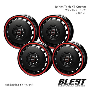 Bahns Tech KT-Stream ハイゼット S201P/211P アルミホイール 4本セット 【12×4.0B 4-100 +43 ブラックレッドライン】