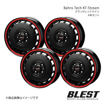 Bahns Tech KT-Stream アルト 24 アルミホイール 4本セット 【12×4.0B 4-100 +43 ブラックレッドライン】_画像1