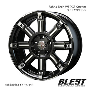 Bahns Tech WEDGE Stream リーフ ZEO アルミホイール 1本 【16×7.0J 5-114.3 +35 ブラックポリッシュ】