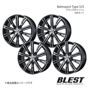 Bahnsport Type 525 イスト 110系 アルミホイール 4本セット 【17×6.5J 5-100 +45 ブラックポリッシュ】