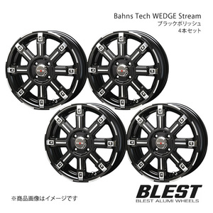 Bahns Tech WEDGE Stream ピノ 24 アルミホイール 4本セット 【15×5.0J 4-100 +45 ブラックポリッシュ】